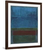 Blue, Green, and Brown-Mark Rothko-Framed Art Print