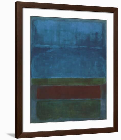 Blue, Green, and Brown-Mark Rothko-Framed Art Print