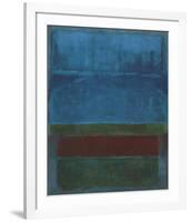 Blue, Green, and Brown-Mark Rothko-Framed Art Print