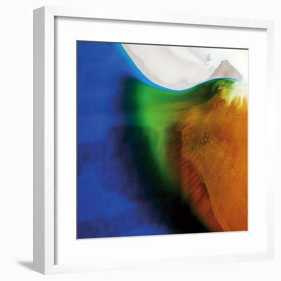 Blue, Green, and Orange Flow, c.2008-Pier Mahieu-Framed Premium Giclee Print