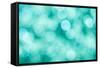 Blue, Green and Turquoise Festive Background-Mila May-Framed Stretched Canvas