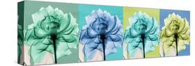 Blue Green Flowers 1-Albert Koetsier-Stretched Canvas