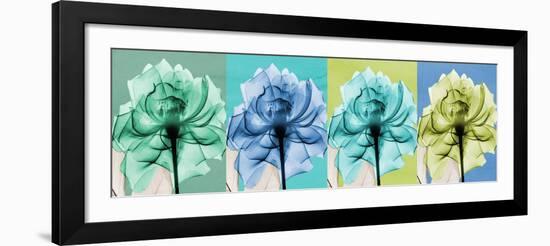 Blue Green Flowers 1-Albert Koetsier-Framed Art Print