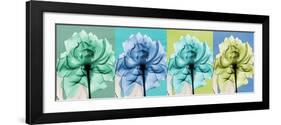 Blue Green Flowers 1-Albert Koetsier-Framed Art Print