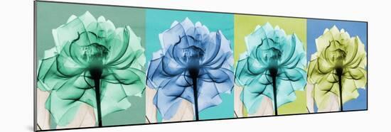 Blue Green Flowers 1-Albert Koetsier-Mounted Premium Giclee Print