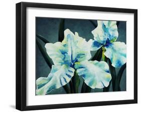 Blue Green Iris-Kari Taylor-Framed Giclee Print