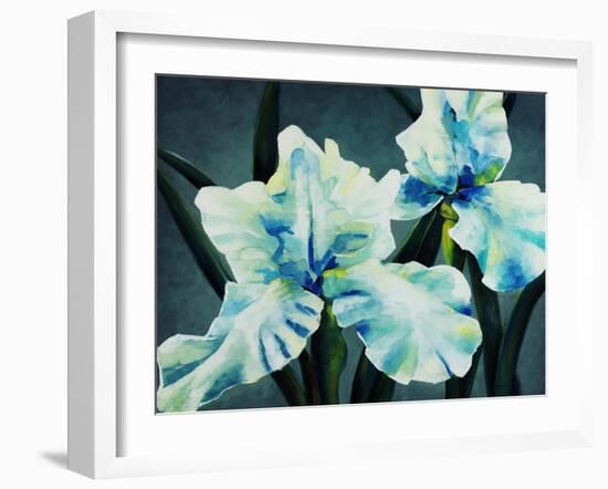 Blue Green Iris-Kari Taylor-Framed Giclee Print