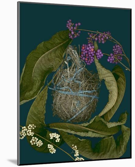 Blue green purple arrangement-null-Mounted Art Print