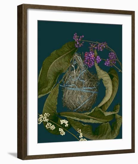 Blue green purple arrangement-null-Framed Art Print