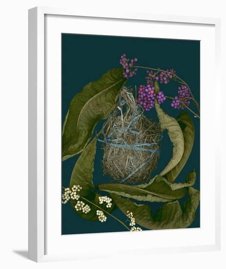 Blue green purple arrangement-null-Framed Art Print