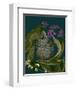 Blue green purple arrangement-null-Framed Art Print