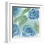 Blue Green Roses II-Beverly Dyer-Framed Art Print