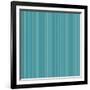 Blue Green Stripe Background-romarti-Framed Art Print