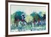 Blue Green Tree Reflections-Libby Smart-Framed Art Print