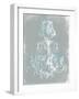 Blue Grey Chandelier-OnRei-Framed Art Print