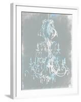 Blue Grey Chandelier-OnRei-Framed Art Print