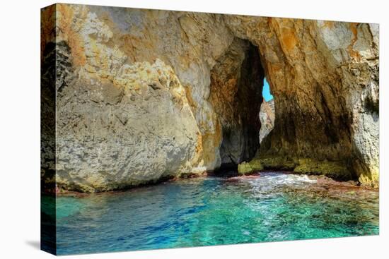 Blue Grotto Caves-Diana Mower-Stretched Canvas