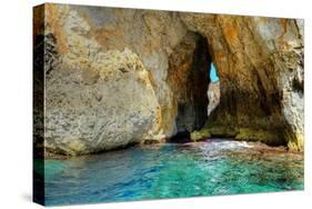 Blue Grotto Caves-Diana Mower-Stretched Canvas