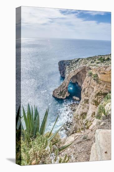 Blue Grotto on the Southern Coast of Malta.-Anibal Trejo-Stretched Canvas