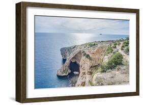 Blue Grotto on the Southern Coast of Malta.-Anibal Trejo-Framed Photographic Print