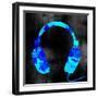 Blue Headphones-GI ArtLab-Framed Giclee Print