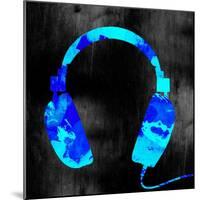 Blue Headphones-GI ArtLab-Mounted Giclee Print