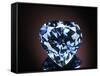 Blue Heart Diamond-null-Framed Stretched Canvas