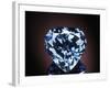 Blue Heart Diamond-null-Framed Photographic Print