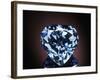 Blue Heart Diamond-null-Framed Photographic Print