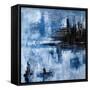 Blue heart-Hyunah Kim-Framed Stretched Canvas