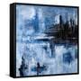 Blue heart-Hyunah Kim-Framed Stretched Canvas