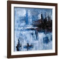 Blue heart-Hyunah Kim-Framed Art Print