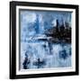 Blue heart-Hyunah Kim-Framed Art Print