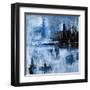 Blue heart-Hyunah Kim-Framed Art Print