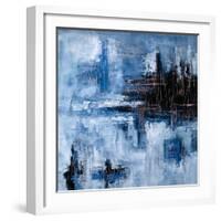 Blue heart-Hyunah Kim-Framed Art Print