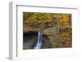 Blue Hens Falls in Autumn in Cuyahoga National Park, Ohio, USA-Chuck Haney-Framed Photographic Print