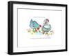 Blue Hens-Jennifer Zsolt-Framed Giclee Print