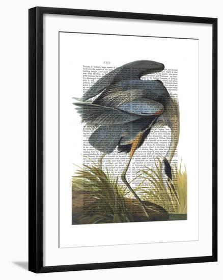 Blue Heron 1-Fab Funky-Framed Art Print