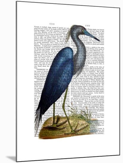 Blue Heron 2-Fab Funky-Mounted Art Print