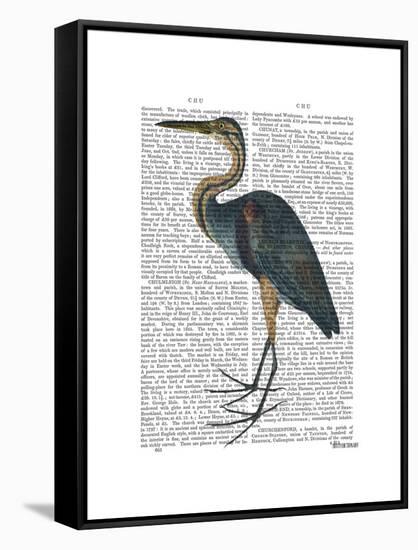 Blue Heron 3-Fab Funky-Framed Stretched Canvas