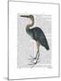 Blue Heron 3-Fab Funky-Mounted Art Print