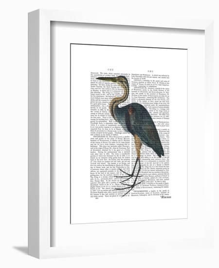 Blue Heron 3-Fab Funky-Framed Art Print