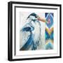 Blue Heron Ikat I-Patricia Pinto-Framed Premium Giclee Print