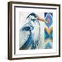 Blue Heron Ikat I-Patricia Pinto-Framed Premium Giclee Print