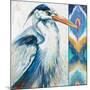 Blue Heron Ikat I-Patricia Pinto-Mounted Art Print