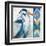 Blue Heron Ikat I-Patricia Pinto-Framed Art Print