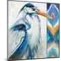 Blue Heron Ikat I-Patricia Pinto-Mounted Art Print