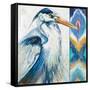 Blue Heron Ikat I-Patricia Pinto-Framed Stretched Canvas