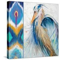 Blue Heron Ikat II-Patricia Pinto-Stretched Canvas