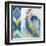 Blue Heron Ikat II-Patricia Pinto-Framed Art Print